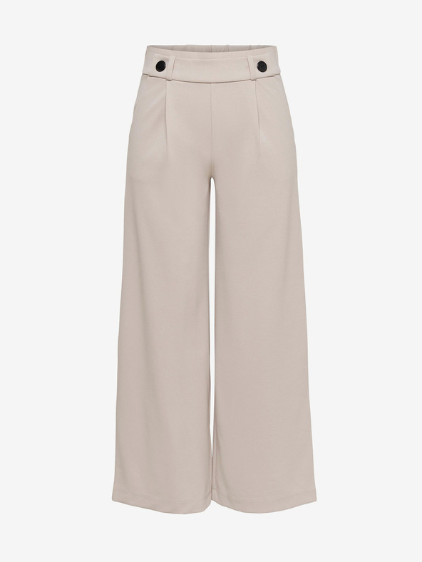 Jacqueline de Yong Krémové dámske nohavice so širokými nohavicami JDY Geggo