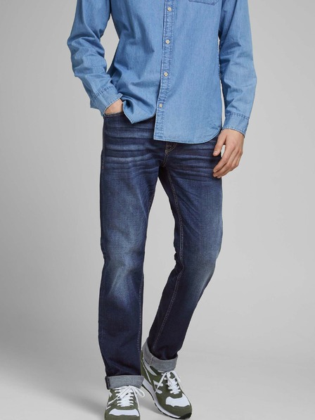 Jack & Jones Tmavomodré slim fit džínsy Jack & Jones Clark