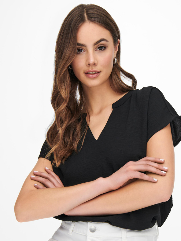 Jacqueline de Yong Čierna blúzka JDY Lion