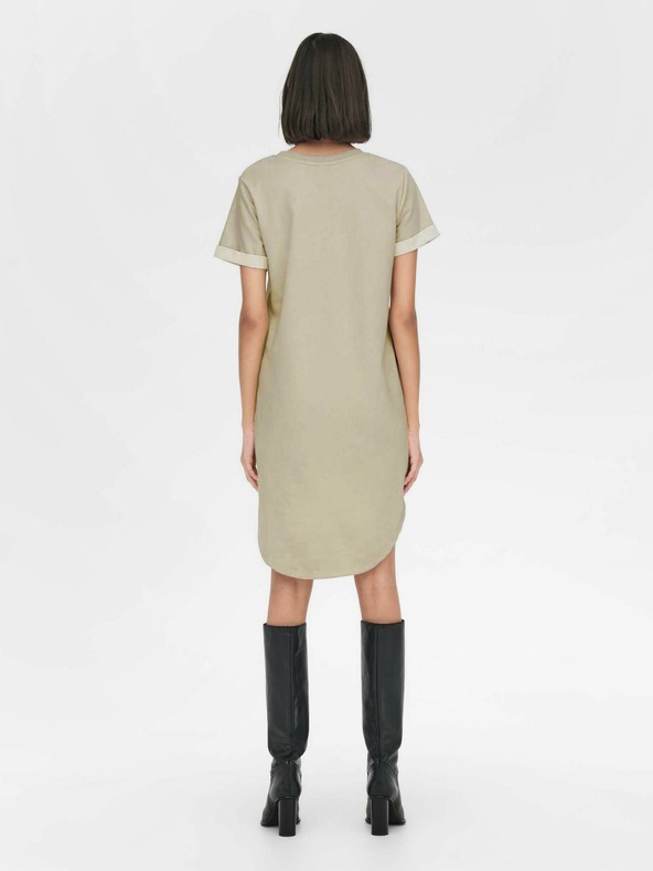 Jacqueline de Yong Béžové základné šaty JDY Ivy