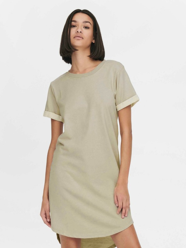 Jacqueline de Yong Béžové základné šaty JDY Ivy