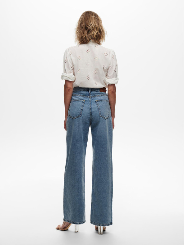 ONLY Modré dámske džínsy so širokými nohavicami ONLY Hope