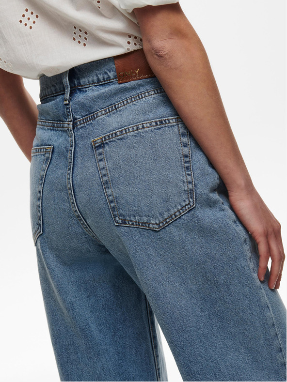 ONLY Modré dámske džínsy so širokými nohavicami ONLY Hope