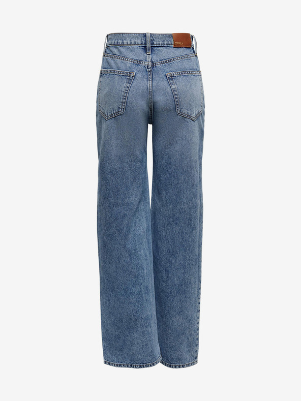 ONLY Modré dámske džínsy so širokými nohavicami ONLY Hope