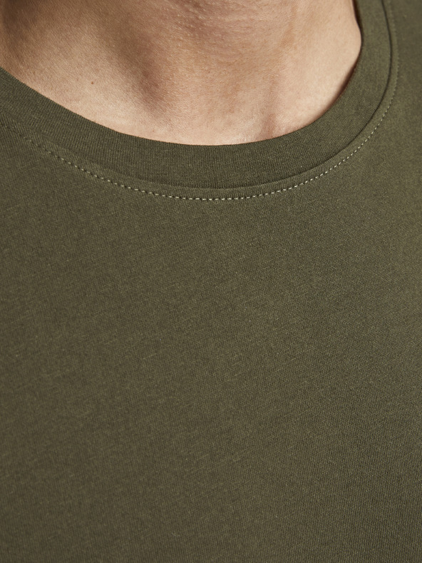 Jack & Jones Khaki pánske základné tričko Jack & Jones Noa