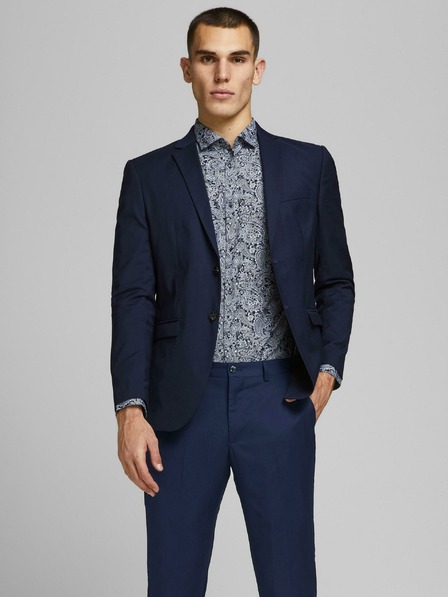 Jack & Jones Tmavomodré pánske sako Jack & Jones Franco