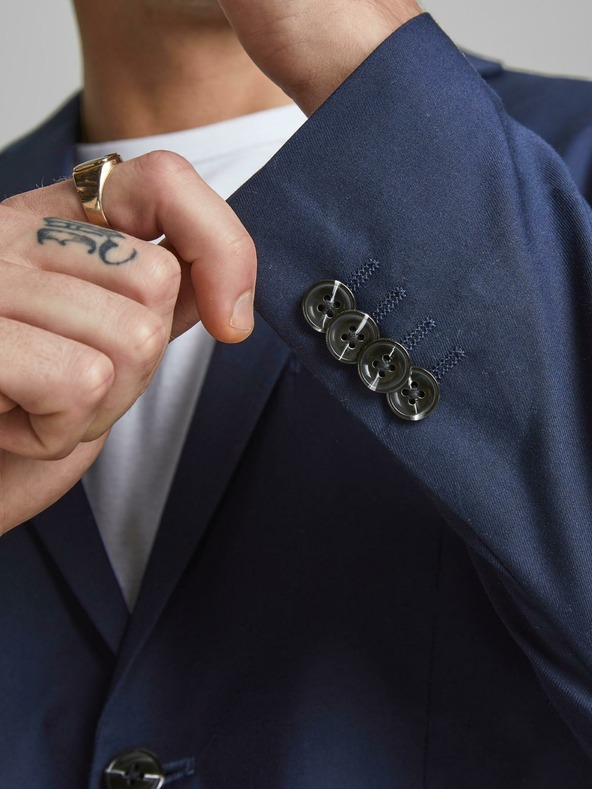 Jack & Jones Tmavomodré pánske sako Jack & Jones Franco