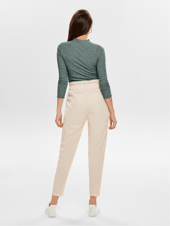 ONLY Zelené dámske rebrované tričko ONLY Emma