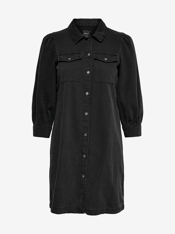 ONLY Čierne džínsové košeľové šaty ONLY Felica