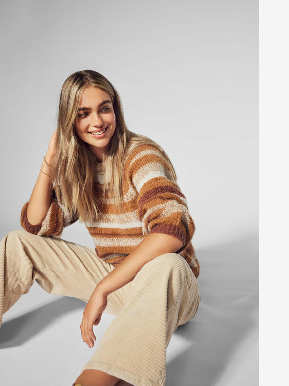 ONLY Béžové dámske manšestrové nohavice ONLY Hope