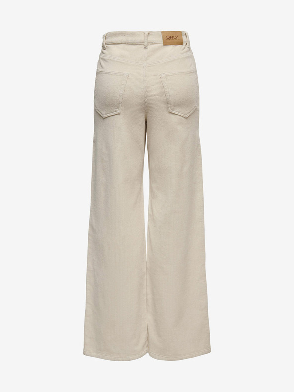 ONLY Béžové dámske manšestrové nohavice ONLY Hope