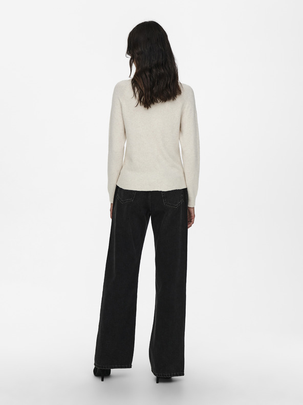 ONLY Krémový základný sveter ONLY Rica