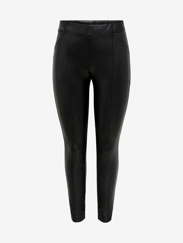 ONLY Čierne koženkové legíny ONLY Jessie