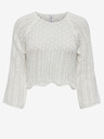 ONLY Krémový dámsky strihaný sveter ONLY Nola