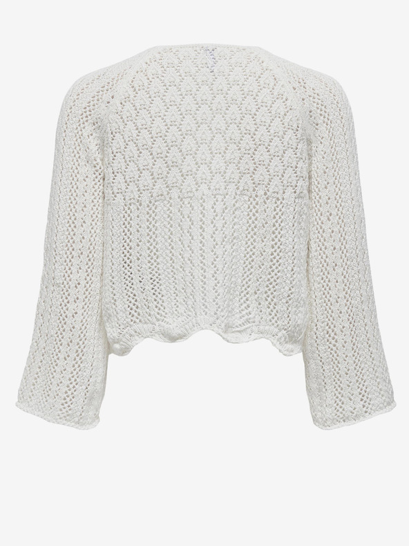 ONLY Krémový dámsky strihaný sveter ONLY Nola