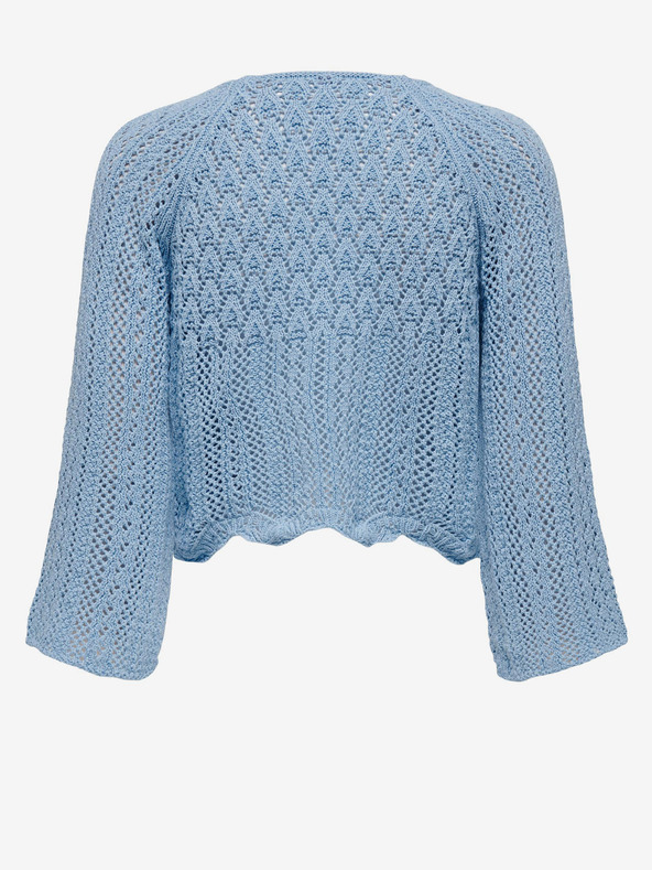 ONLY Modrý dámsky strihaný sveter ONLY Nola