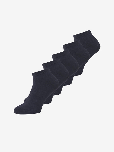 Jack & Jones Sada piatich párov tmavomodrých pánskych ponožiek Jack & Jones Dongo