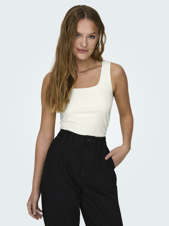 ONLY Krémové dámske obojstranné tielko ONLY Ea