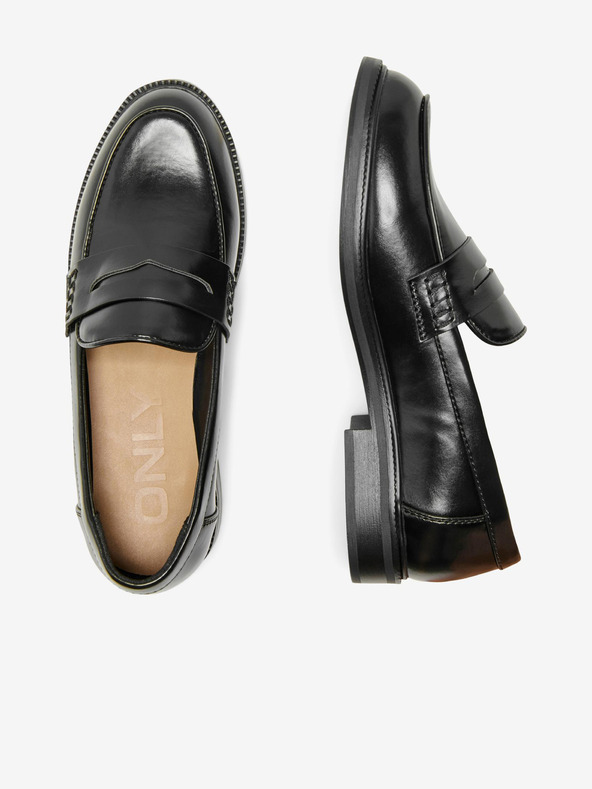 ONLY Čierne dámske mokasíny ONLY Lux