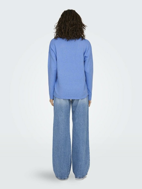ONLY Modrý dámsky ľahký voľný sveter ONLY Rica