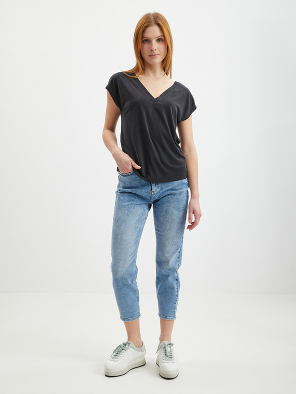 ONLY Čierne dámske základné tričko ONLY Free