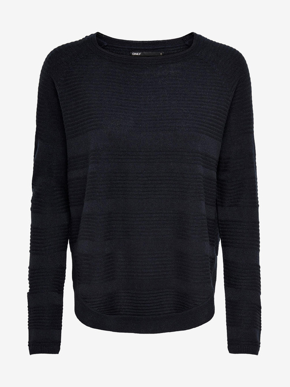 ONLY Tmavomodrý rebrovaný ľahký sveter ONLY Caviar