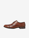 Jack & Jones Hnedé pánske kožené poltopánky Jack & Jones Raymond