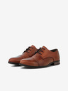 Jack & Jones Hnedé pánske kožené poltopánky Jack & Jones Raymond