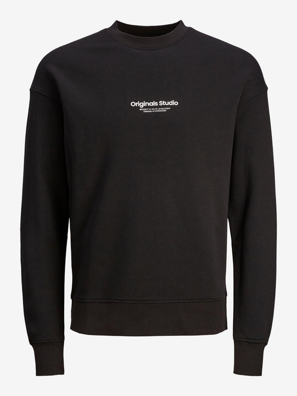 Jack & Jones Čierna pánska mikina Jack & Jones Vester