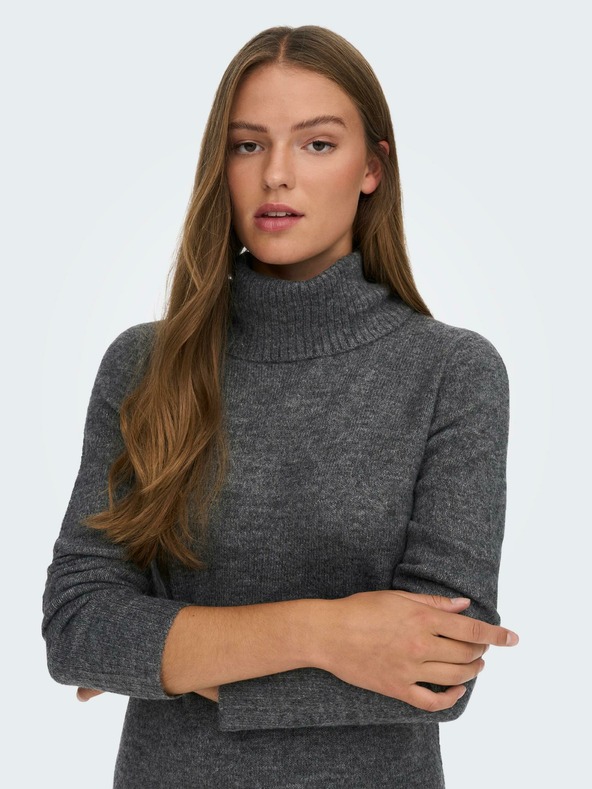 Jacqueline de Yong Šedý dámsky pruhovaný sveter JDY Elanor