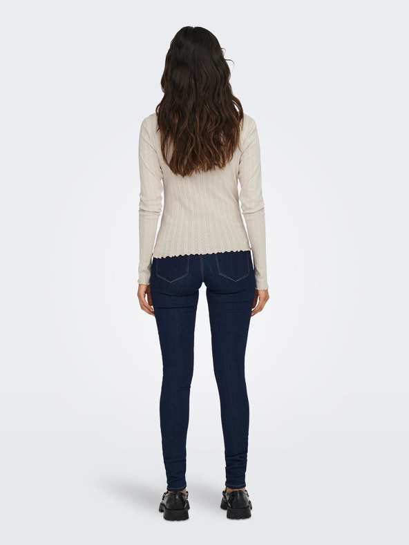 ONLY Béžová dámska košeľa s dlhým rukávom ONLY Carlotta