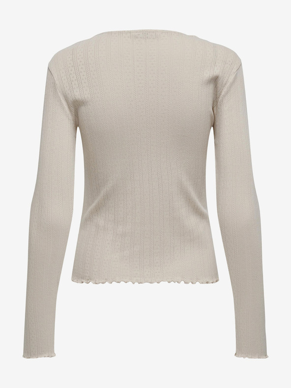 ONLY Béžová dámska košeľa s dlhým rukávom ONLY Carlotta