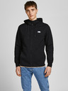 Jack & Jones Čierna pánska mikina na zips s kapucňou Jack & Jones Air