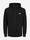 Jack & Jones Čierna pánska mikina na zips s kapucňou Jack & Jones Air