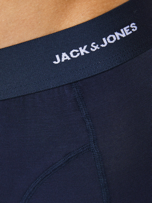 Jack & Jones Sada troch pánskych boxeriek v tmavomodrej, bordovej a čiernej farbe Jack & Jones Basic