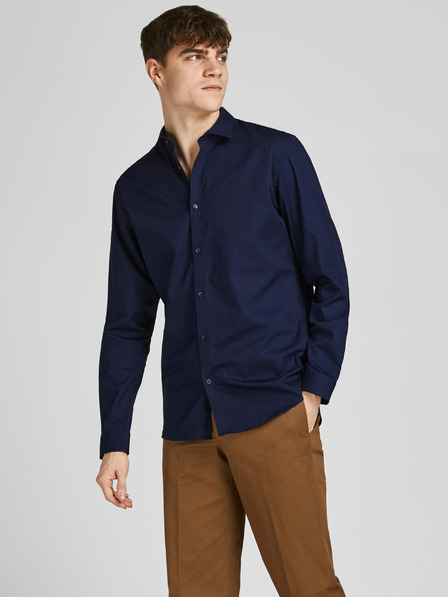 Jack & Jones Jack & Jones Lacardiff pánska tmavomodrá košeľa
