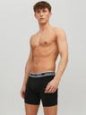 Jack & Jones Súprava troch čiernych pánskych boxeriek Jack & Jones Solid