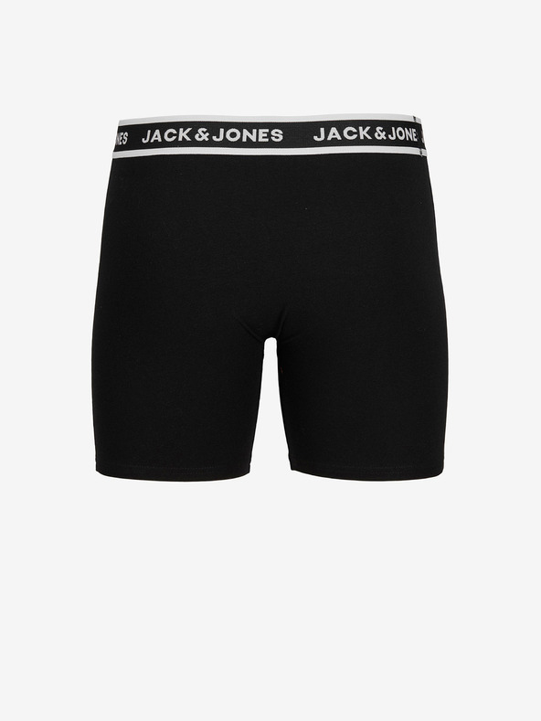 Jack & Jones Súprava troch čiernych pánskych boxeriek Jack & Jones Solid