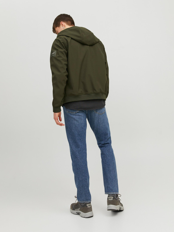 Jack & Jones Khaki Pánska ľahká softshellová bunda Jack & Jones Basic