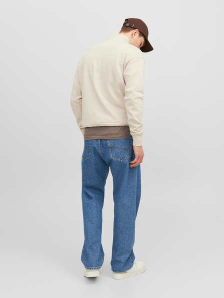 Jack & Jones Modré pánske džínsy Jack & Jones Alex so širokými nohavicami