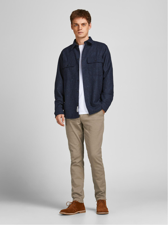 Jack & Jones Jack & Jones Marco Béžové pánske nohavice chino