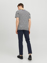 Jack & Jones Tmavomodré pánske skrátené chino nohavice Jack & Jones Marco