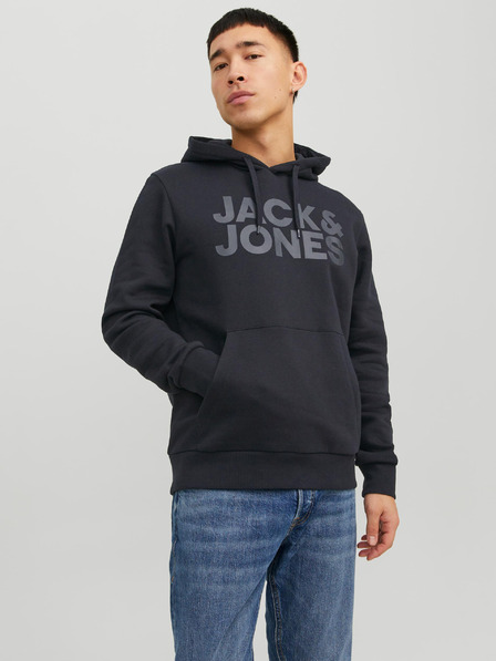 Jack & Jones Čierna pánska mikina Jack & Jones Corp