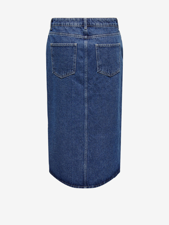 ONLY Modrá dámska džínsová midi sukňa ONLY Bianca