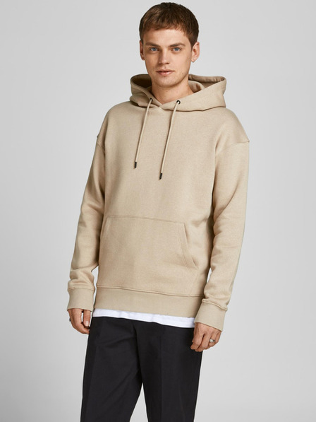 Jack & Jones Béžová pánska mikina Jack & Jones Star Hoodie