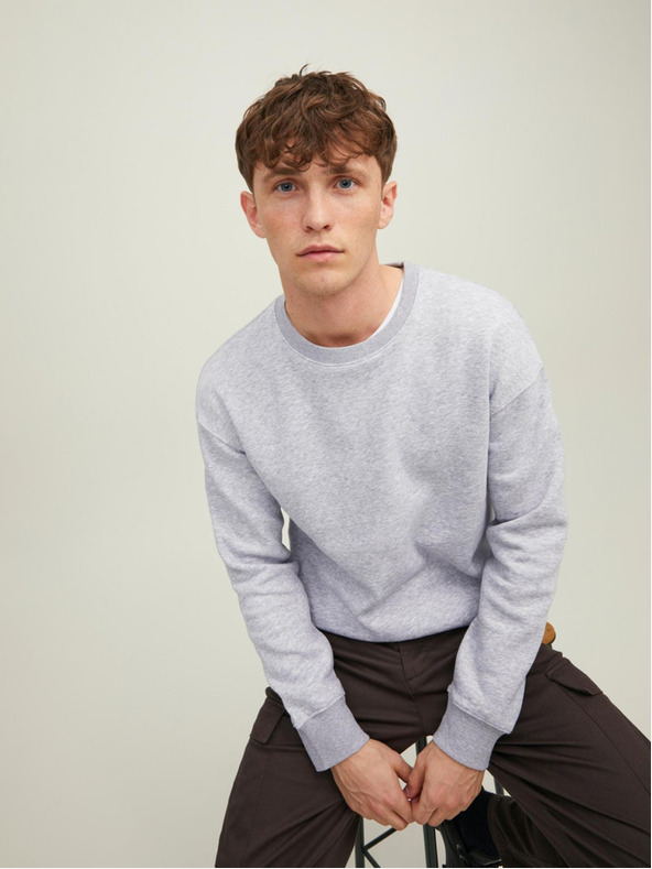 Jack & Jones Svetlošedá pánska mikina Jack & Jones Star