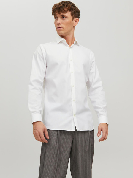 Jack & Jones Biela pánska košeľa Jack & Jones Parker