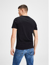 Jack & Jones Sada dvoch čiernych pánskych tričiek Jack & Jones Basic s krátkym rukávom