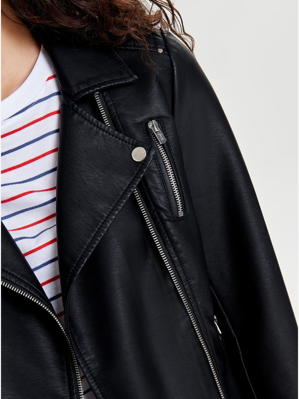 ONLY Čierne dámske kožené krivky ONLY Gemma