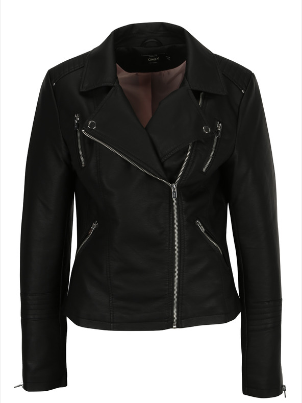 ONLY Čierne dámske kožené krivky ONLY Gemma